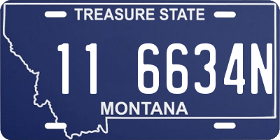 MT license plate 116634N