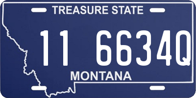 MT license plate 116634Q