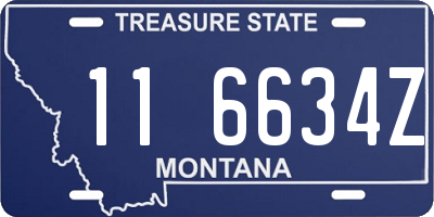MT license plate 116634Z
