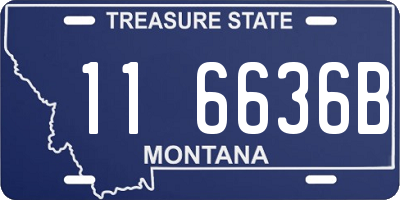 MT license plate 116636B