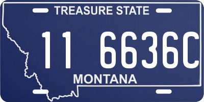 MT license plate 116636C