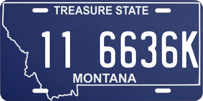 MT license plate 116636K