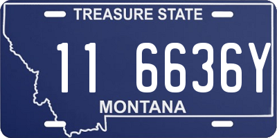 MT license plate 116636Y