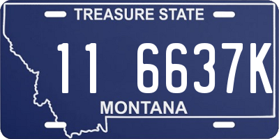 MT license plate 116637K