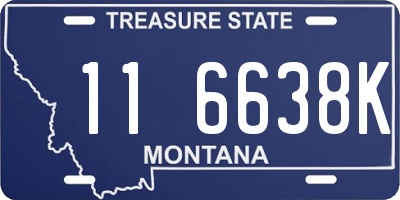 MT license plate 116638K
