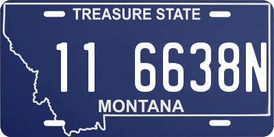 MT license plate 116638N