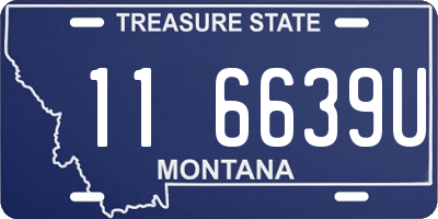 MT license plate 116639U