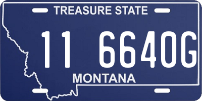 MT license plate 116640G