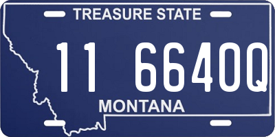 MT license plate 116640Q