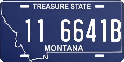 MT license plate 116641B