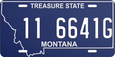 MT license plate 116641G