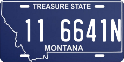 MT license plate 116641N