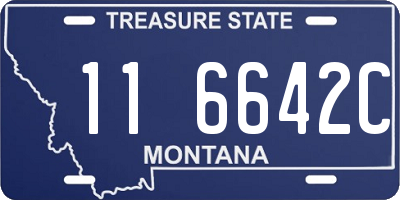 MT license plate 116642C
