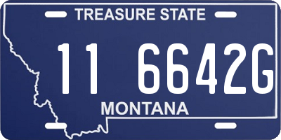 MT license plate 116642G