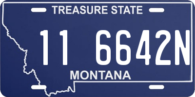 MT license plate 116642N