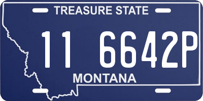 MT license plate 116642P