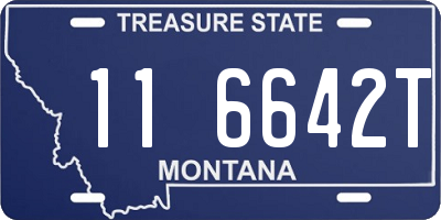 MT license plate 116642T