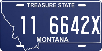 MT license plate 116642X