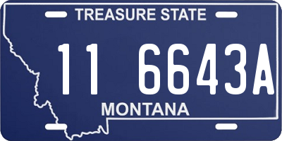 MT license plate 116643A