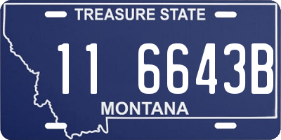MT license plate 116643B