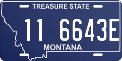 MT license plate 116643E