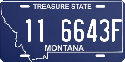 MT license plate 116643F