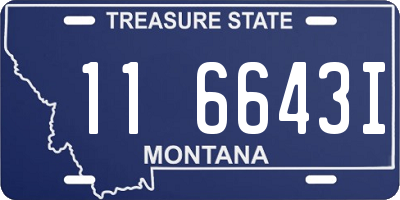 MT license plate 116643I