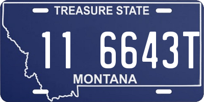 MT license plate 116643T