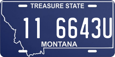 MT license plate 116643U