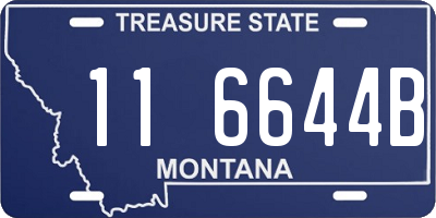 MT license plate 116644B