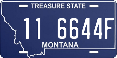 MT license plate 116644F