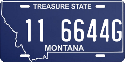 MT license plate 116644G