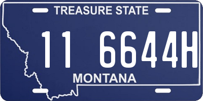 MT license plate 116644H