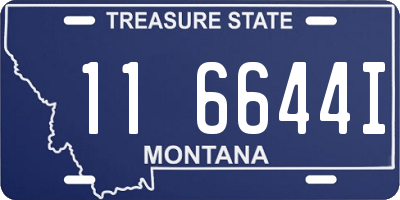 MT license plate 116644I