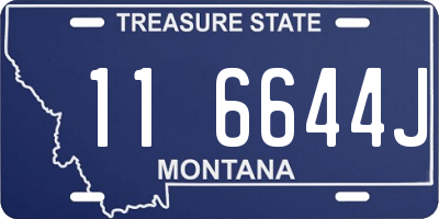 MT license plate 116644J