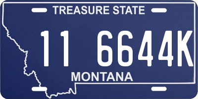 MT license plate 116644K