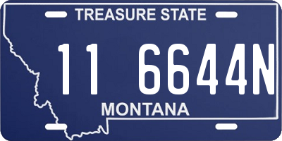 MT license plate 116644N
