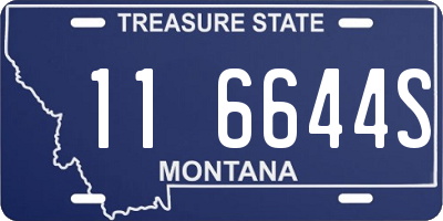 MT license plate 116644S