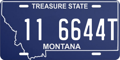 MT license plate 116644T