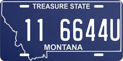 MT license plate 116644U