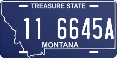 MT license plate 116645A