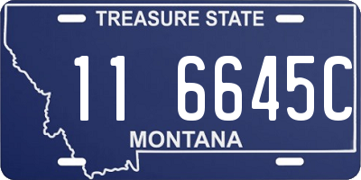 MT license plate 116645C