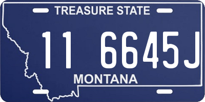MT license plate 116645J