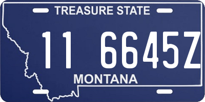 MT license plate 116645Z