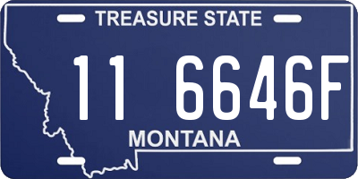 MT license plate 116646F