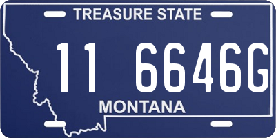 MT license plate 116646G