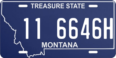 MT license plate 116646H
