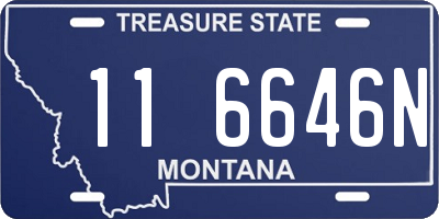 MT license plate 116646N