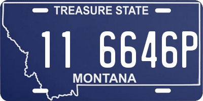 MT license plate 116646P