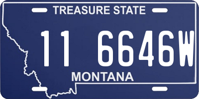 MT license plate 116646W